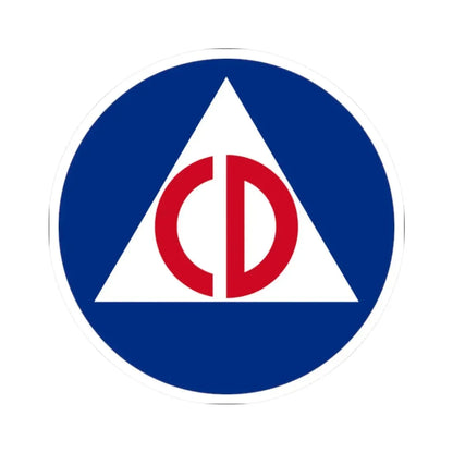 United States Civil Defense - STICKER Vinyl Kiss-Cut Decal 2 Inch White - The Sticker Space