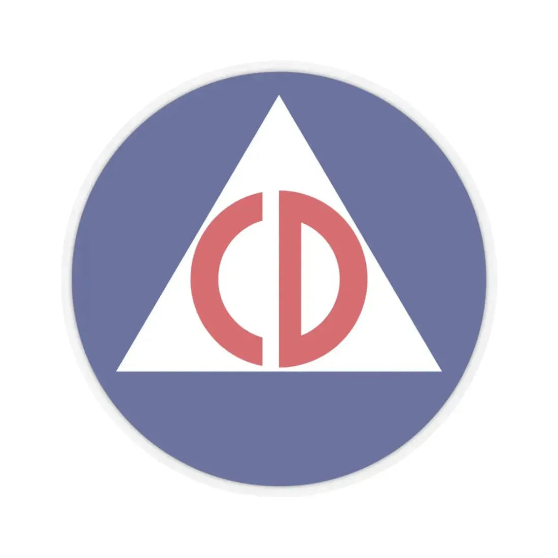 United States Civil Defense - STICKER Vinyl Kiss-Cut Decal 3 Inch Transparent - The Sticker Space