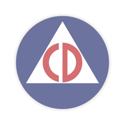 United States Civil Defense - STICKER Vinyl Kiss-Cut Decal 3 Inch Transparent - The Sticker Space