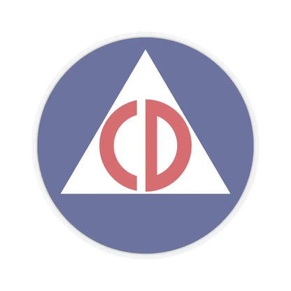 United States Civil Defense - STICKER Vinyl Kiss-Cut Decal 4 Inch Transparent - The Sticker Space