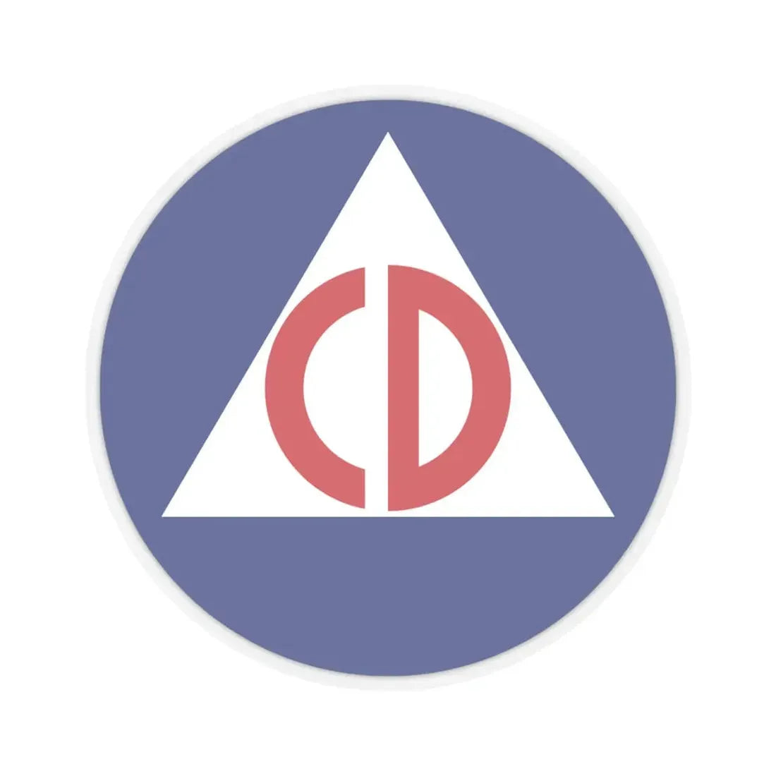 United States Civil Defense - STICKER Vinyl Kiss-Cut Decal 6 Inch Transparent - The Sticker Space