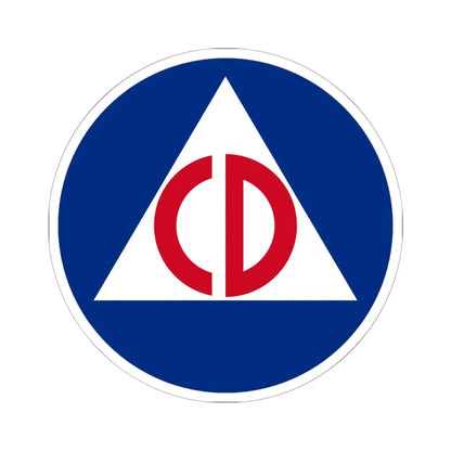 United States Civil Defense - STICKER Vinyl Kiss-Cut Decal 6 Inch White - The Sticker Space