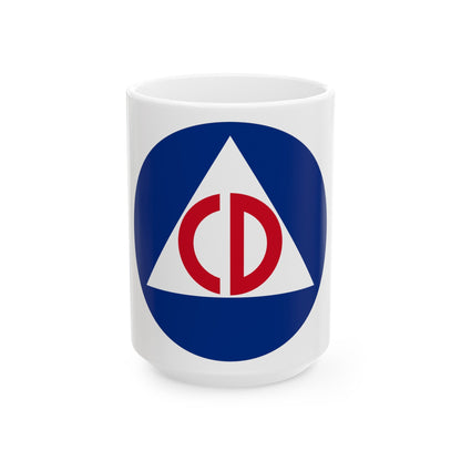 United States Civil Defense - White Coffee Mug-15oz-The Sticker Space