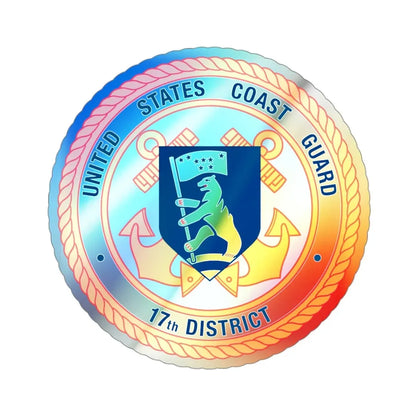 United States Coast Guard 17th District (U.S. Coast Guard) Holographic STICKER Die-Cut Vinyl Decal 3 Inch Holographic - The Sticker Space