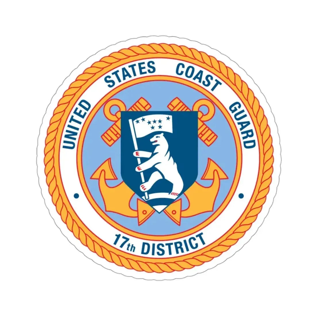 United States Coast Guard 17th District (U.S. Coast Guard) STICKER Vinyl Die-Cut Decal 3 Inch - The Sticker Space