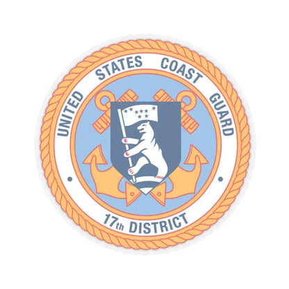 United States Coast Guard 17th District (U.S. Coast Guard) STICKER Vinyl Kiss-Cut Decal 6 Inch Transparent - The Sticker Space