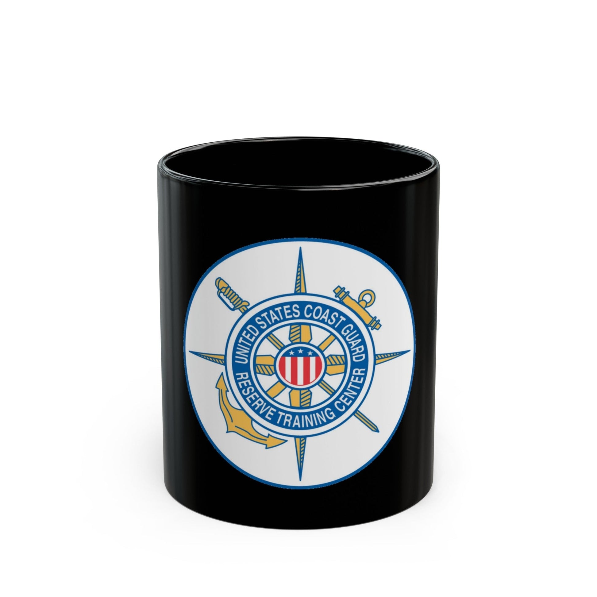 United States Coast Guard Reserve Training Center (U.S. Coast Guard) Black Coffee Mug-11oz-The Sticker Space