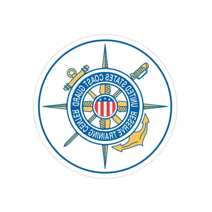United States Coast Guard Reserve Training Center (U.S. Coast Guard) REVERSE PRINT Transparent Die-Cut STICKER 3 Inch Die-Cut Transparent - The Sticker Space