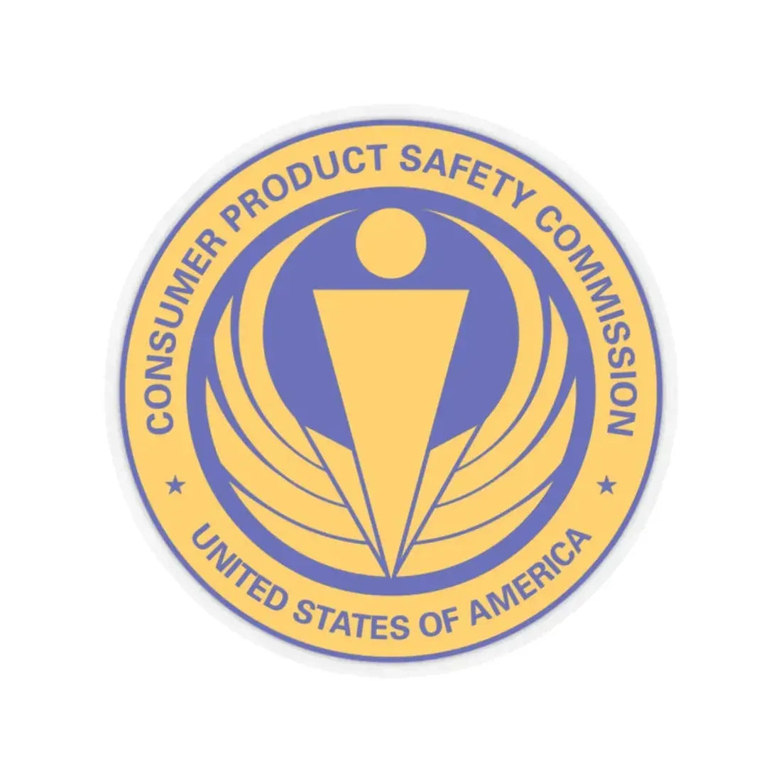 United States Consumer Product Safety Commission - STICKER Vinyl Kiss-Cut Decal 2 Inch Transparent - The Sticker Space