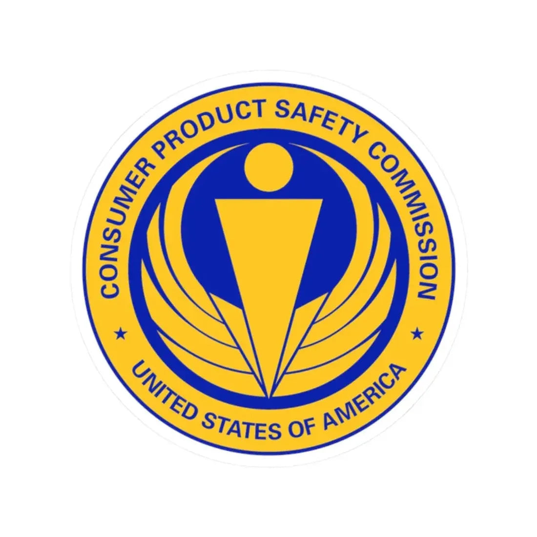 United States Consumer Product Safety Commission - STICKER Vinyl Kiss-Cut Decal 2 Inch White - The Sticker Space