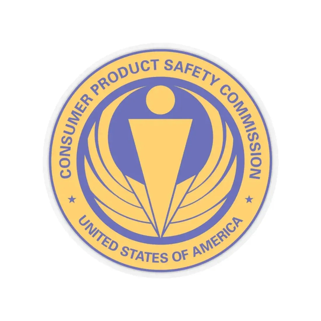United States Consumer Product Safety Commission - STICKER Vinyl Kiss-Cut Decal 3 Inch Transparent - The Sticker Space