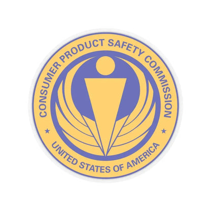 United States Consumer Product Safety Commission - STICKER Vinyl Kiss-Cut Decal 3 Inch Transparent - The Sticker Space
