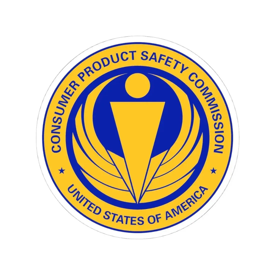 United States Consumer Product Safety Commission - STICKER Vinyl Kiss-Cut Decal 4 Inch White - The Sticker Space