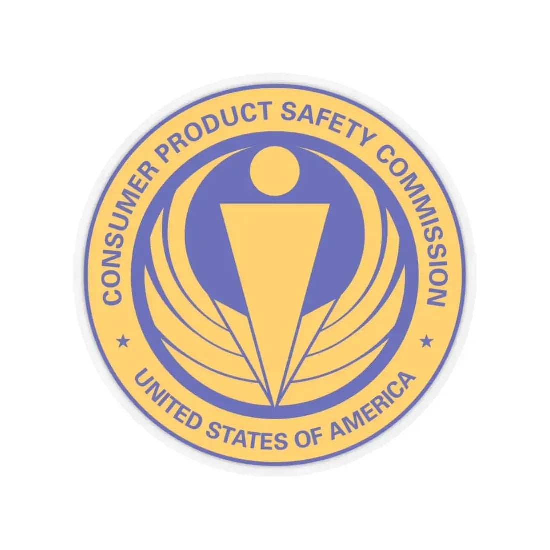 United States Consumer Product Safety Commission - STICKER Vinyl Kiss-Cut Decal 6 Inch Transparent - The Sticker Space