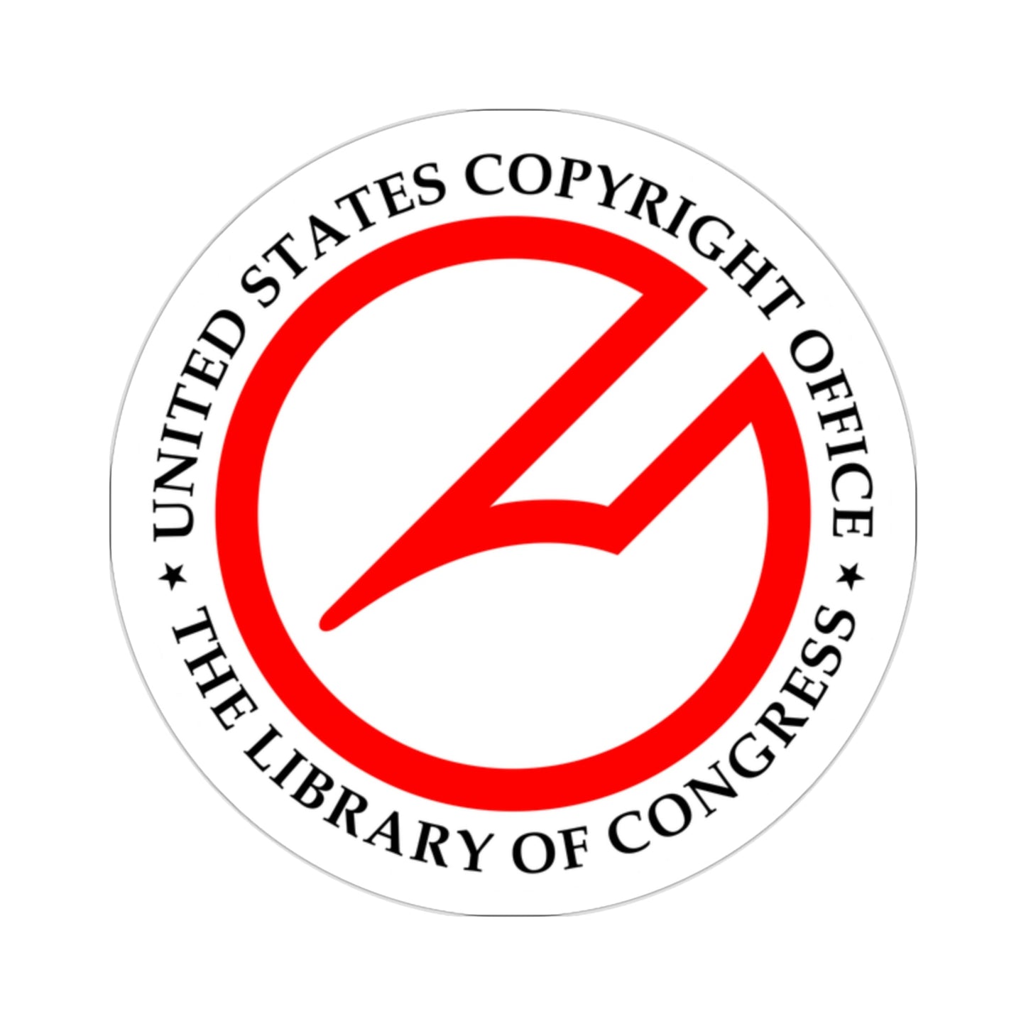 United States Copyright Office 1978 STICKER Vinyl Die-Cut Decal-2 Inch-The Sticker Space