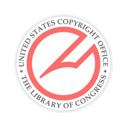 United States Copyright Office 1978 - STICKER Vinyl Kiss-Cut Decal 3 Inch Transparent - The Sticker Space