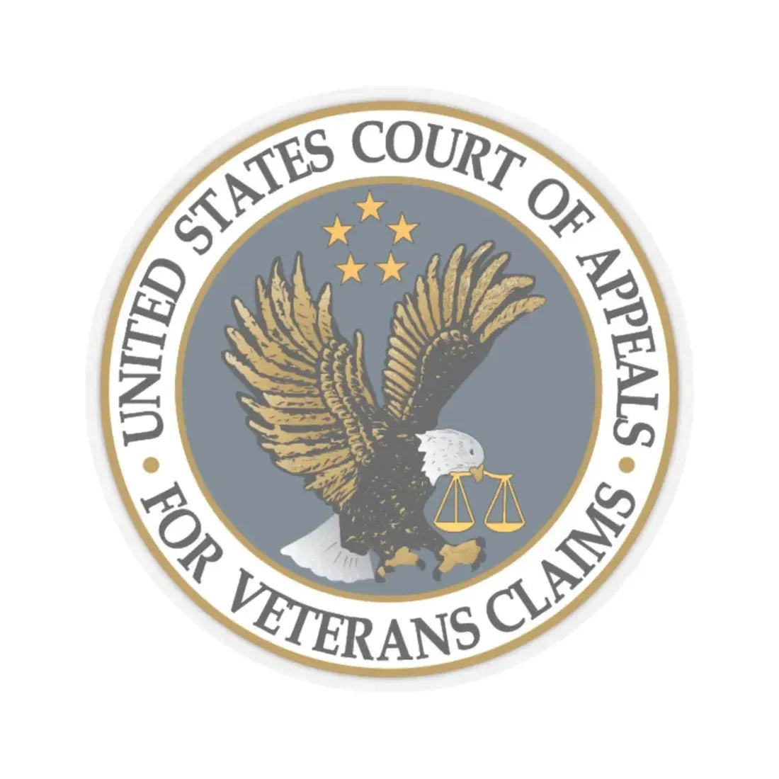 United States Court of Appeals for Veterans Claims - STICKER Vinyl Kiss-Cut Decal 4 Inch Transparent - The Sticker Space