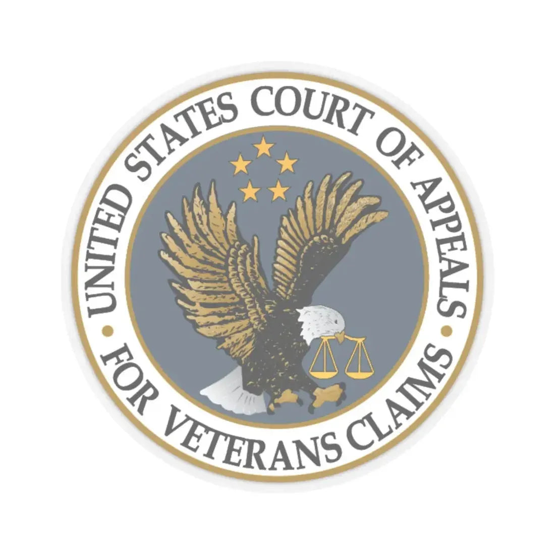 United States Court of Appeals for Veterans Claims - STICKER Vinyl Kiss-Cut Decal 6 Inch Transparent - The Sticker Space
