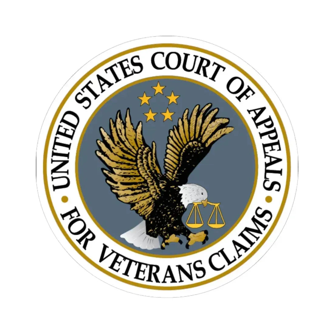 United States Court of Appeals for Veterans Claims - STICKER Vinyl Kiss-Cut Decal 6 Inch White - The Sticker Space