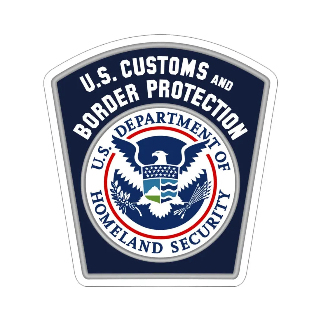 United States Customs and Border Protection STICKER Vinyl Die-Cut Decal 4 Inch - The Sticker Space