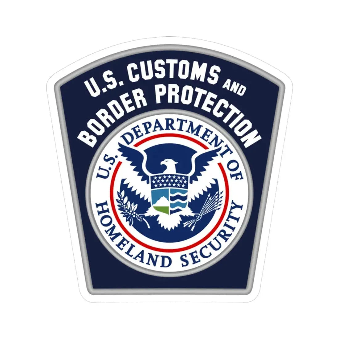 United States Customs and Border Protection - STICKER Vinyl Kiss-Cut Decal 3 Inch White - The Sticker Space