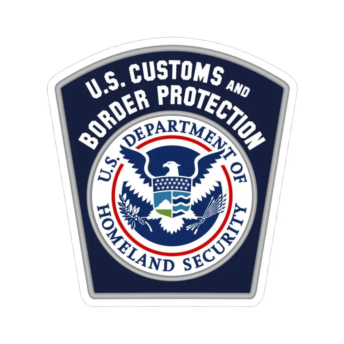 United States Customs and Border Protection - STICKER Vinyl Kiss-Cut Decal 4 Inch White - The Sticker Space