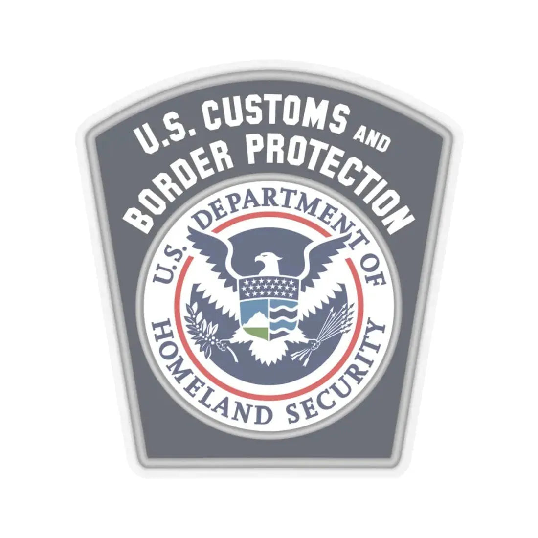 United States Customs and Border Protection - STICKER Vinyl Kiss-Cut Decal 6 Inch Transparent - The Sticker Space