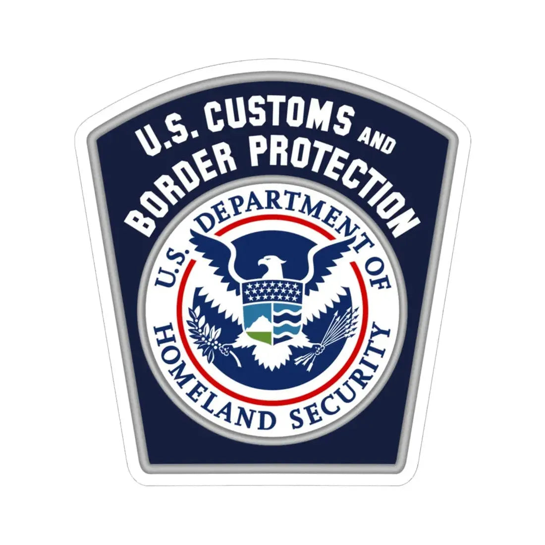 United States Customs and Border Protection - STICKER Vinyl Kiss-Cut Decal 6 Inch White - The Sticker Space