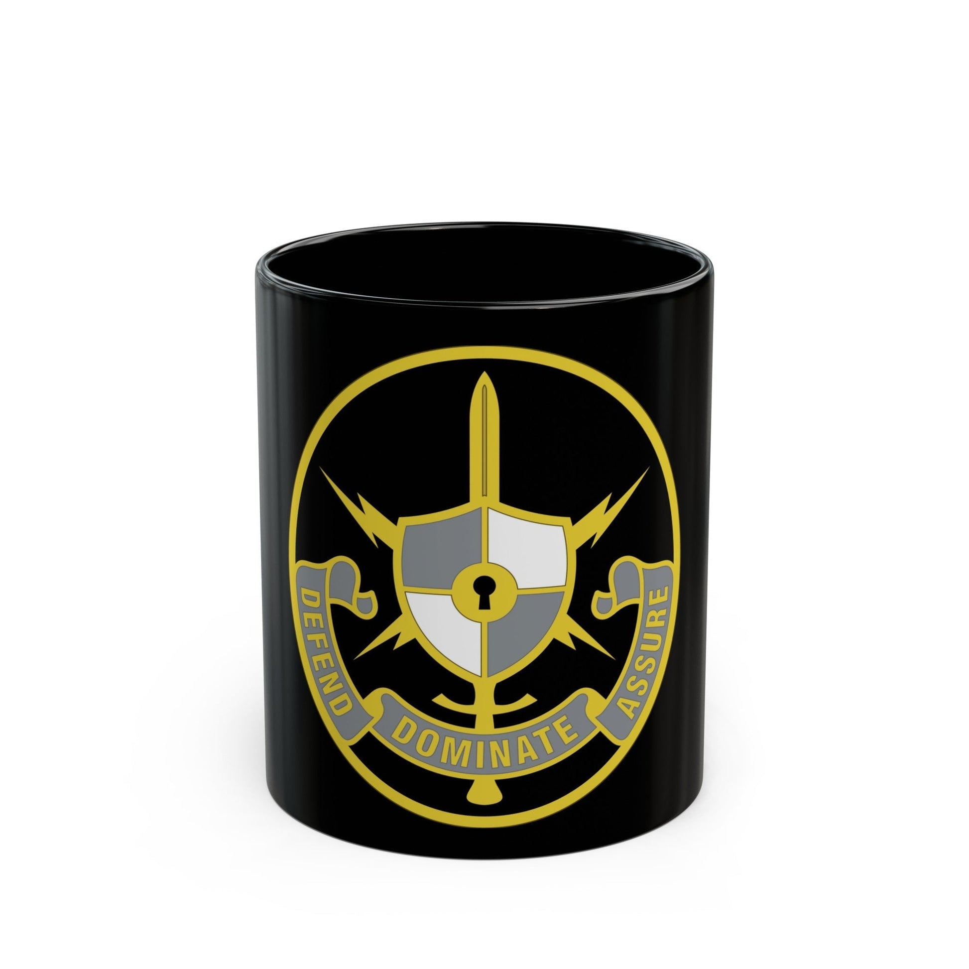 United States Cyber School 2 (U.S. Army) Black Coffee Mug-11oz-The Sticker Space