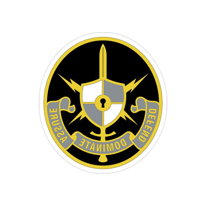 United States Cyber School 2 (U.S. Army) REVERSE PRINT Transparent STICKER-3" × 3"-The Sticker Space