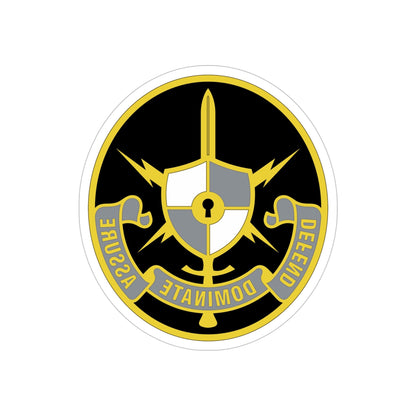 United States Cyber School 2 (U.S. Army) REVERSE PRINT Transparent STICKER-5" × 5"-The Sticker Space