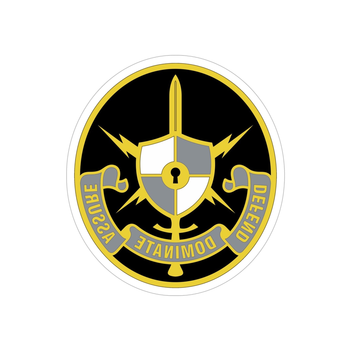 United States Cyber School 2 (U.S. Army) REVERSE PRINT Transparent STICKER-6" × 6"-The Sticker Space