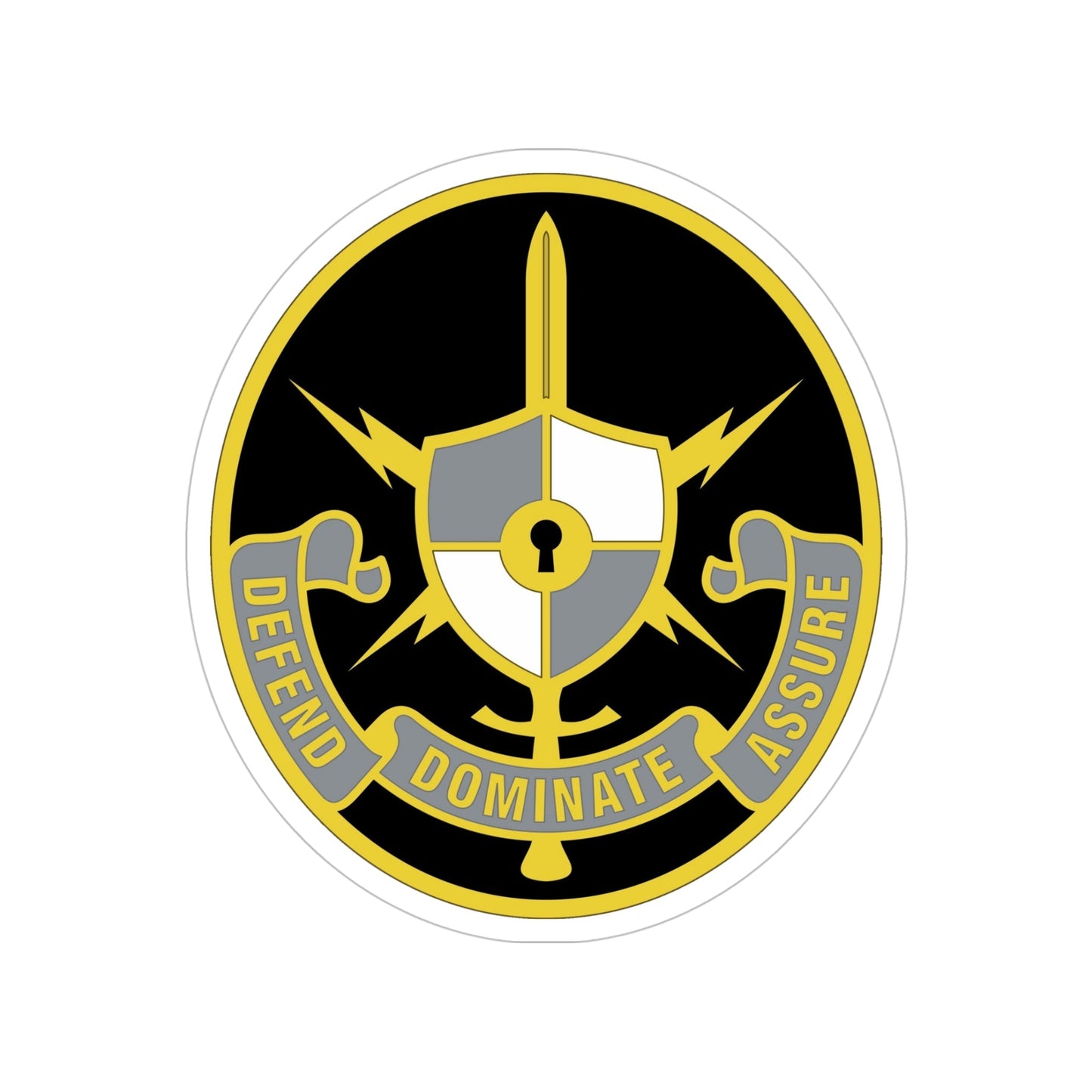 United States Cyber School 2 (U.S. Army) Transparent STICKER Die-Cut Vinyl Decal-5 Inch-The Sticker Space