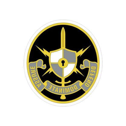 United States Cyber School 2 (U.S. Army) REVERSE PRINT Transparent Die-Cut STICKER 2 Inch Die-Cut Transparent - The Sticker Space