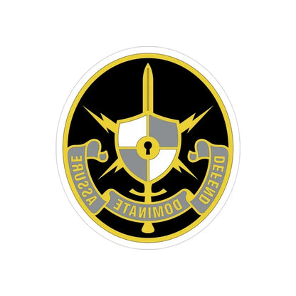 United States Cyber School 2 (U.S. Army) REVERSE PRINT Transparent Die-Cut STICKER 3 Inch Die-Cut Transparent - The Sticker Space