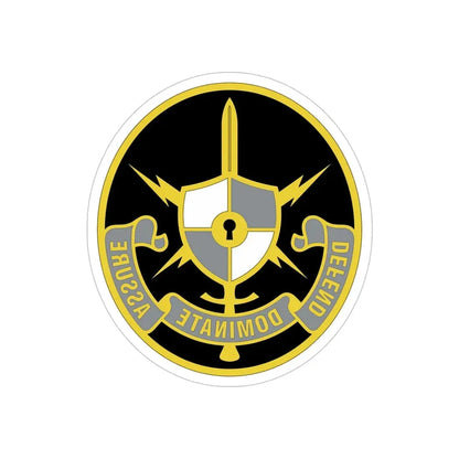 United States Cyber School 2 (U.S. Army) REVERSE PRINT Transparent Die-Cut STICKER 5 Inch Die-Cut Transparent - The Sticker Space