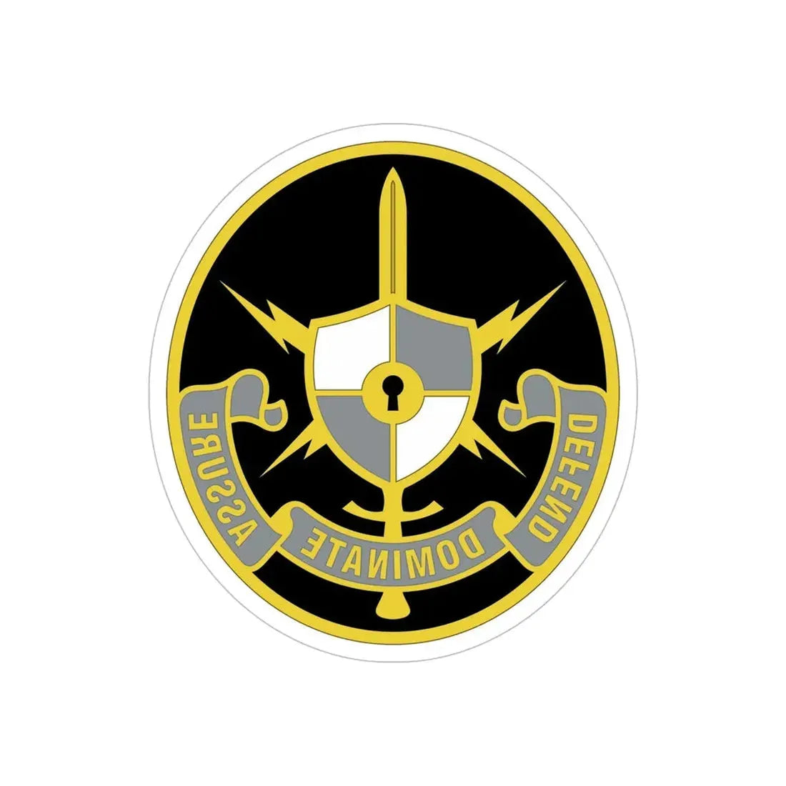 United States Cyber School 2 (U.S. Army) REVERSE PRINT Transparent Die-Cut STICKER 6 Inch Die-Cut Transparent - The Sticker Space