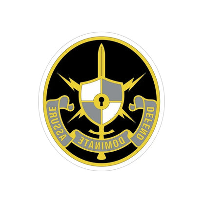 United States Cyber School 2 (U.S. Army) REVERSE PRINT Transparent Die-Cut STICKER 6 Inch Die-Cut Transparent - The Sticker Space