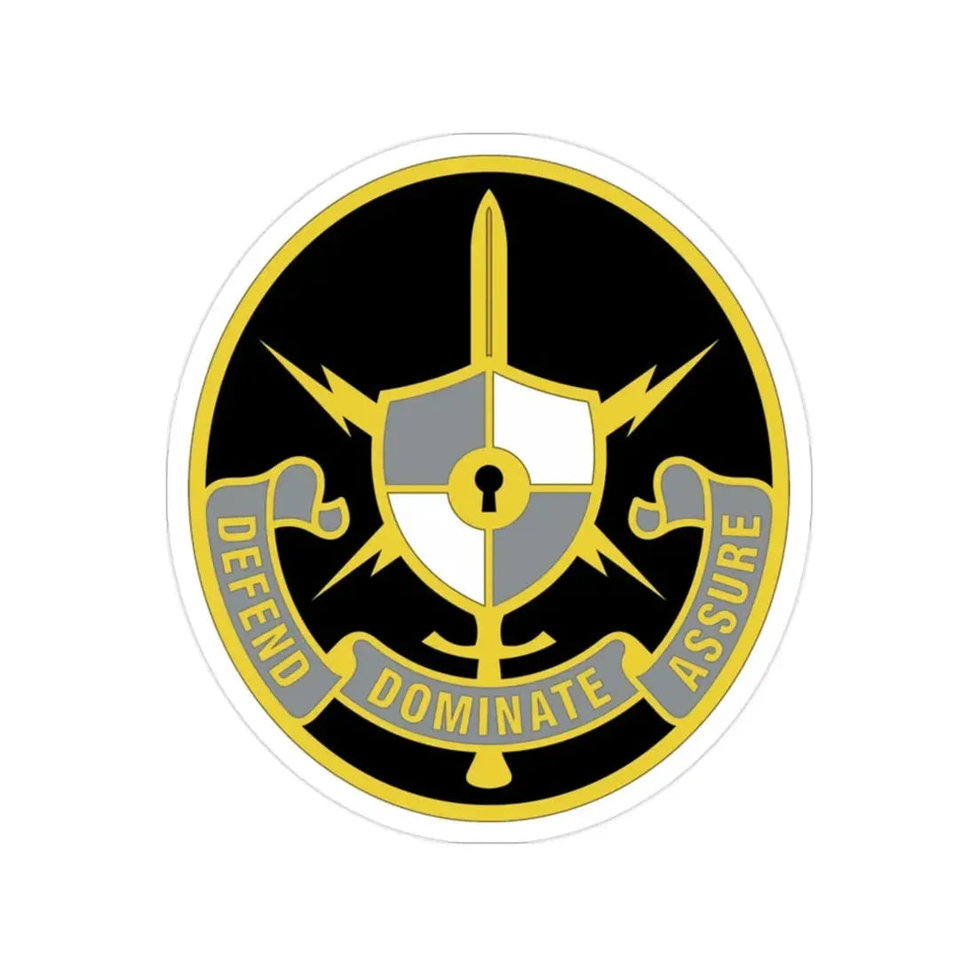 United States Cyber School 2 (U.S. Army) Transparent STICKER Die-Cut Vinyl Decal 2 Inch - The Sticker Space