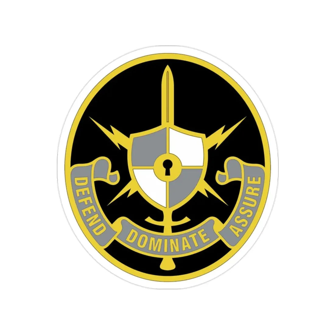 United States Cyber School 2 (U.S. Army) Transparent STICKER Die-Cut Vinyl Decal 2 Inch - The Sticker Space