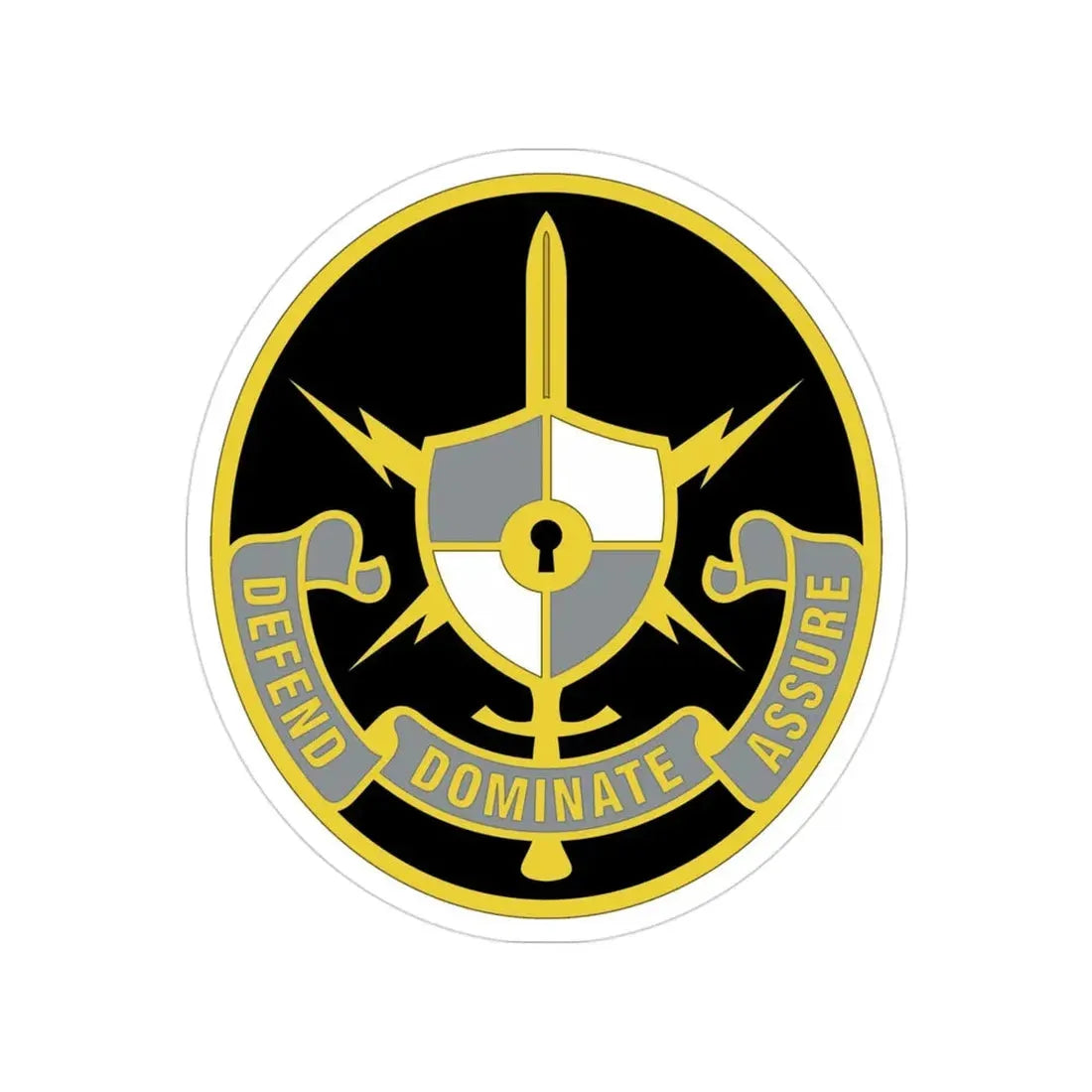 United States Cyber School 2 (U.S. Army) Transparent STICKER Die-Cut Vinyl Decal 3 Inch - The Sticker Space