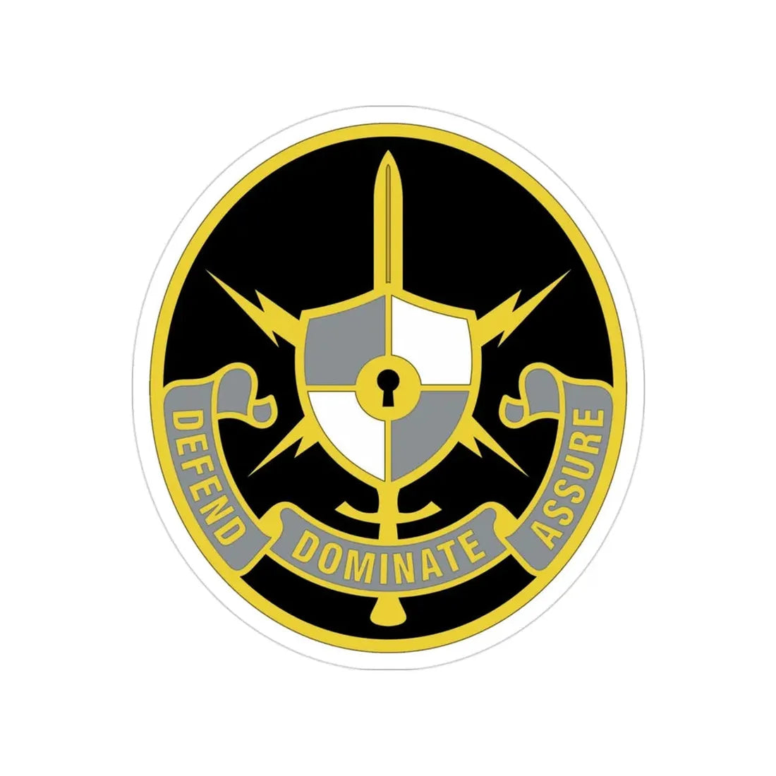 United States Cyber School 2 (U.S. Army) Transparent STICKER Die-Cut Vinyl Decal 3 Inch - The Sticker Space