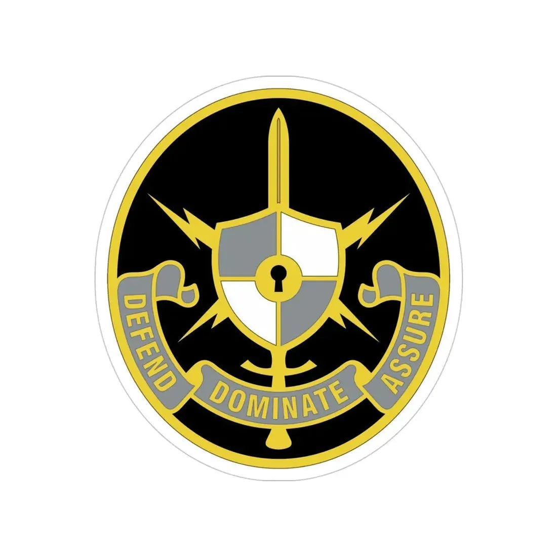 United States Cyber School 2 (U.S. Army) Transparent STICKER Die-Cut Vinyl Decal 4 Inch - The Sticker Space