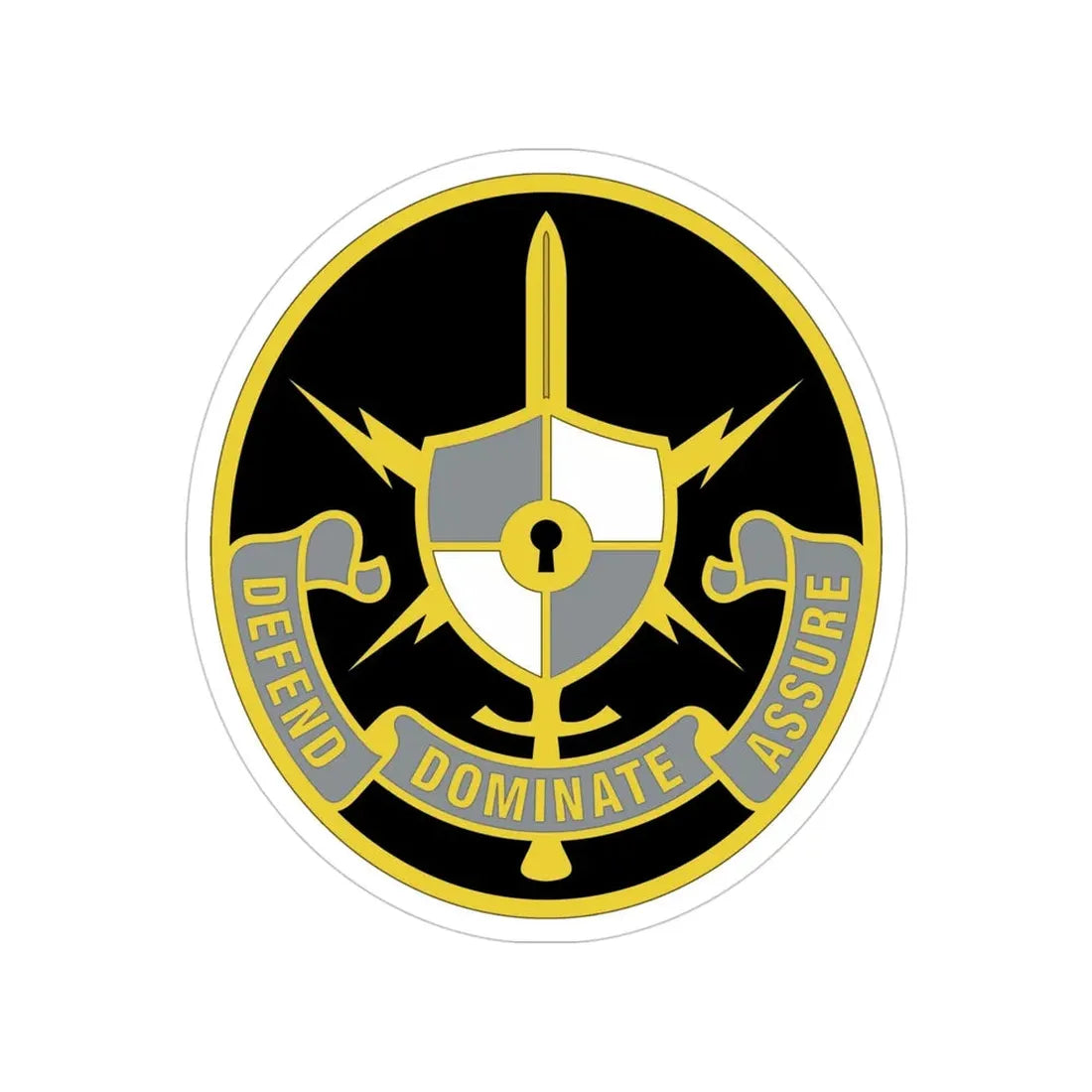 United States Cyber School 2 (U.S. Army) Transparent STICKER Die-Cut Vinyl Decal 4 Inch - The Sticker Space