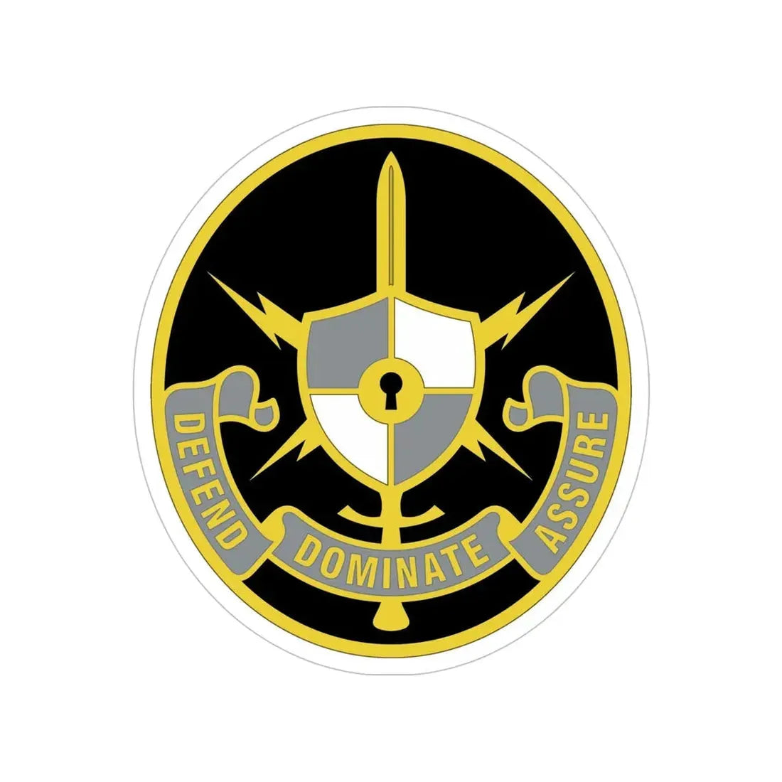 United States Cyber School 2 (U.S. Army) Transparent STICKER Die-Cut Vinyl Decal 5 Inch - The Sticker Space