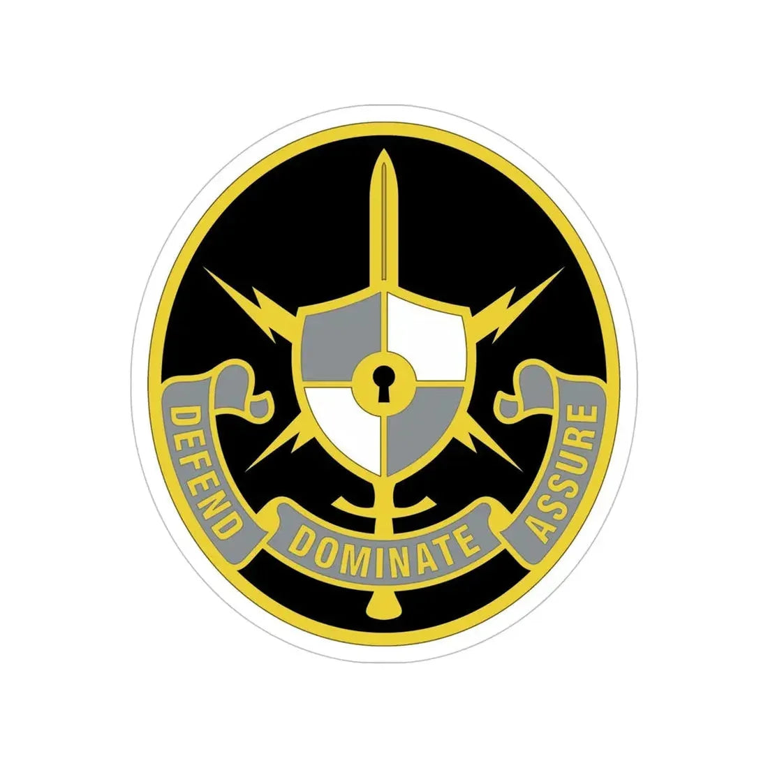 United States Cyber School 2 (U.S. Army) Transparent STICKER Die-Cut Vinyl Decal 6 Inch - The Sticker Space