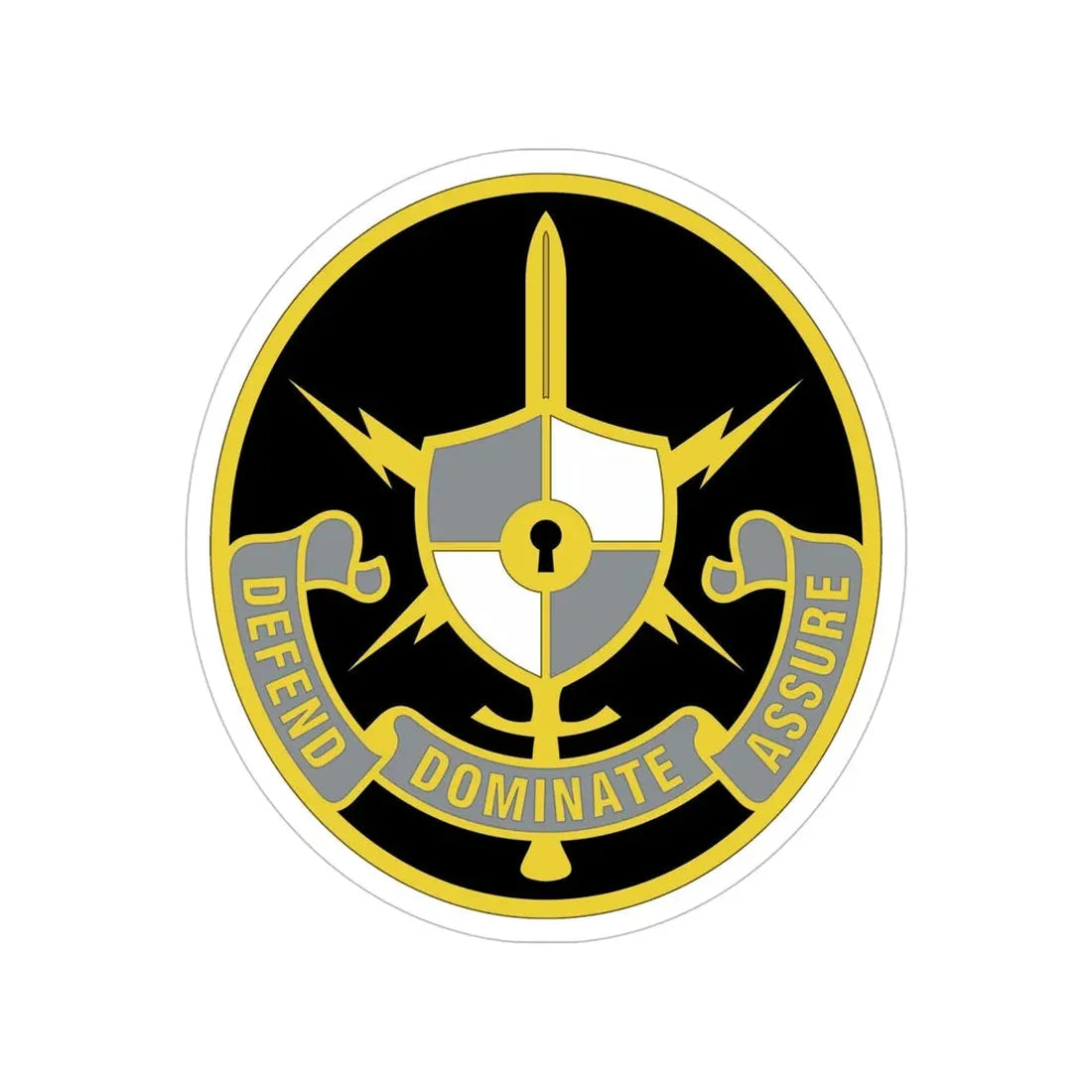 United States Cyber School 2 (U.S. Army) Transparent STICKER Die-Cut Vinyl Decal 6 Inch - The Sticker Space