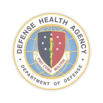 United States Defense Health Agency - STICKER Vinyl Kiss-Cut Decal 3 Inch Transparent - The Sticker Space