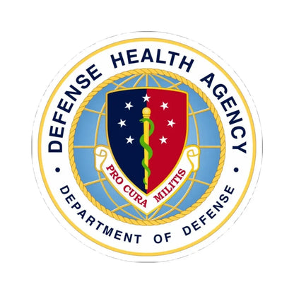 United States Defense Health Agency - STICKER Vinyl Kiss-Cut Decal 6 Inch White - The Sticker Space