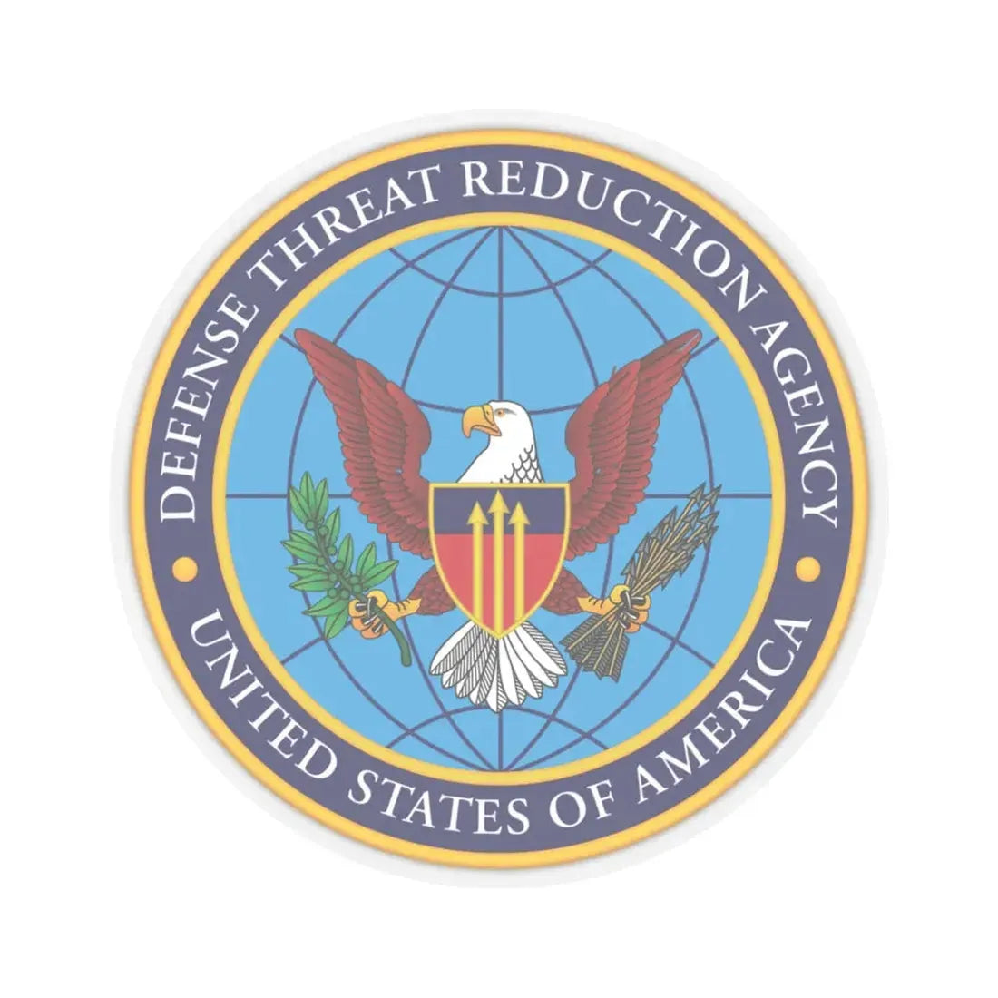 United States Defense Threat Reduction Agency - STICKER Vinyl Kiss-Cut Decal 3 Inch Transparent - The Sticker Space